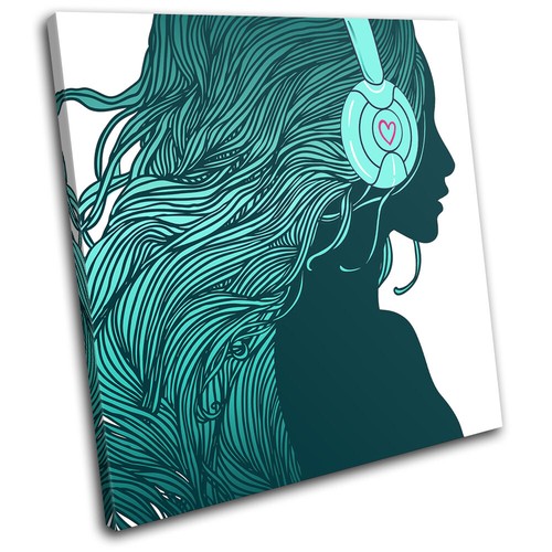 Girl headphones club heart - headphones,