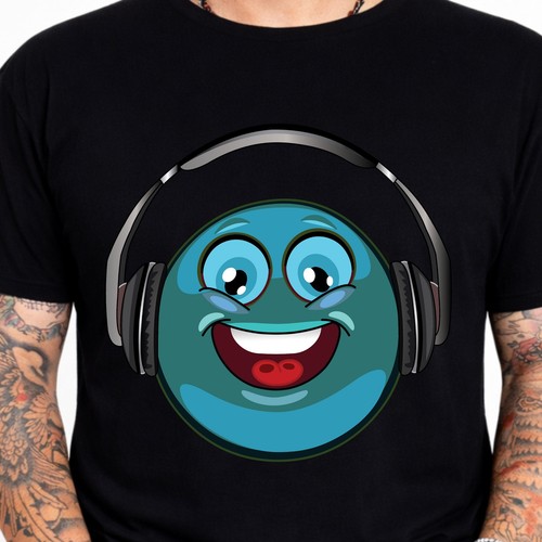 Cuffie emoji tee maglietta - cuffie,
